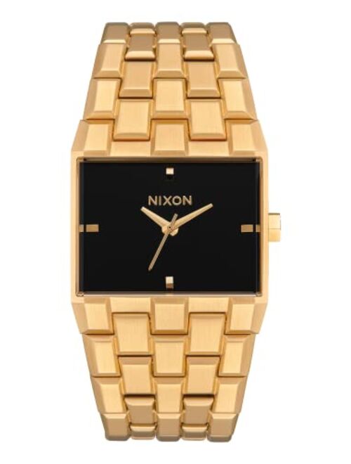 NIXON Ticket A1262 - All Gold/Black - 50 Meter / 5 ATM Water Resistant Men's Analog Fashion Watch (34mm Watch Face, 30mm-23mm Stainless Steel Band)
