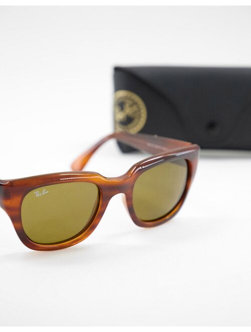 Ray-Ban 0RB4178 oversized sunglasses in brown