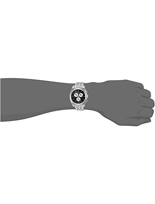Nixon Men's A9722348-00 Time Teller Chrono Analog Display Quartz Silver Watch