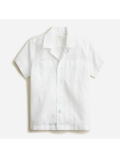 J.Crew Kids' short-sleeve cotton-linen camp shirt