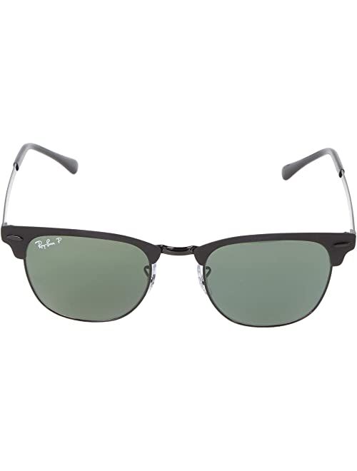 Ray-Ban 51 mm RB3716 Clubmaster Metal Square Sunglasses - Polarized