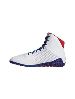 Mat Wizard 4 Men's Wrestling Shoes, White/Black, Size