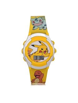 Kids' Quartz Watch with Plastic Strap, Yellow, 16 (Model: POK4239AZ)