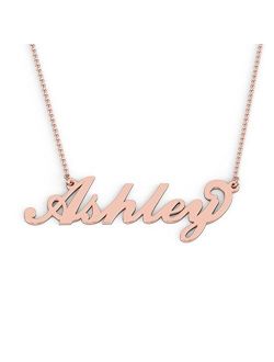 Tsd 10K Personalized Name Necklace in Flourish Font by JEWLR