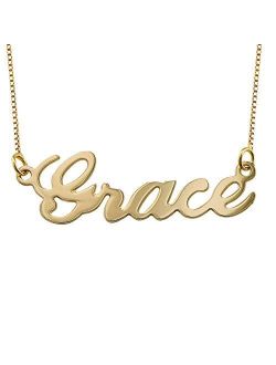 MyNameNecklace - Personalized Classic Name Necklace Pendant for Woman - Nameplate Cursive Style in Sterling Silver – Customized Jewelry - Gift for Women – Gifts for Chris