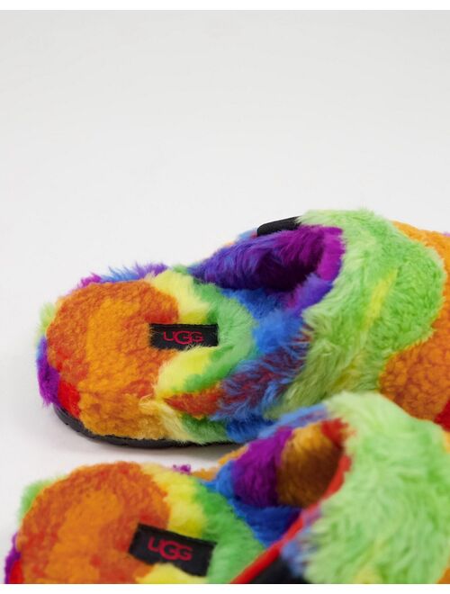 UGG fluff you cali collage slippers in multi