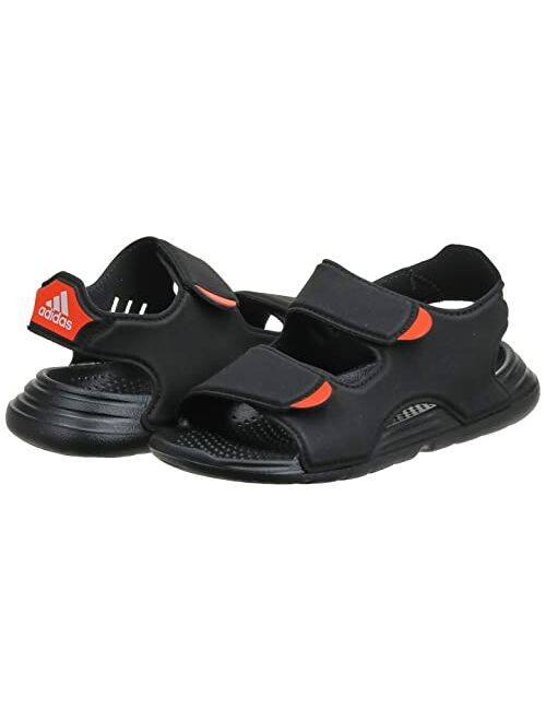 adidas Swim Sandal C Core Black/White Synthetic Child Strap Sandals
