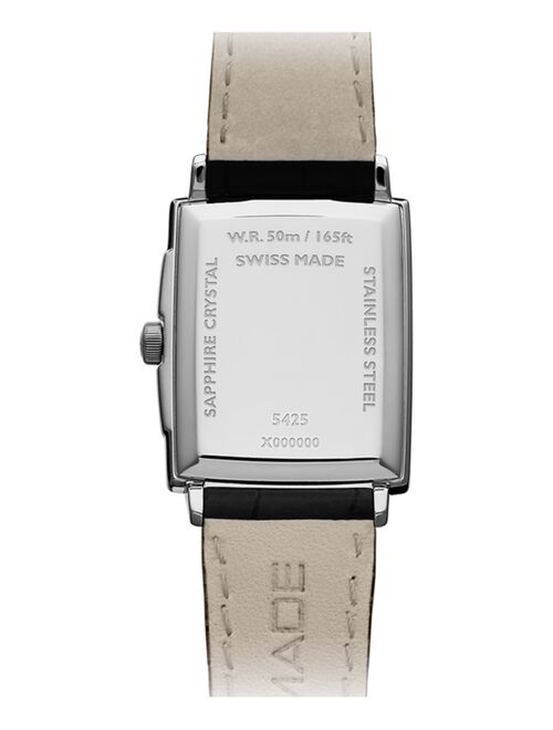 Raymond Weil Men's Swiss Toccata Black Leather Strap Watch 29x37mm