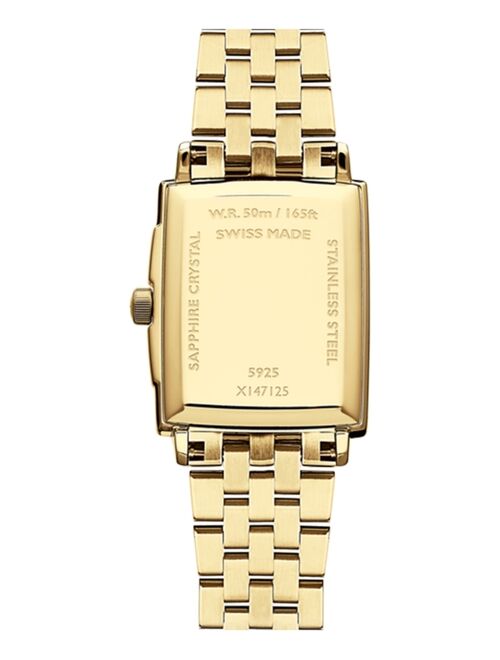 Raymond Weil Women's Swiss Toccata Diamond Accent Gold PVD Stainless Steel Bracelet Watch 25x34mm