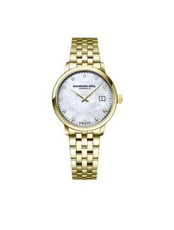 Women's Swiss Toccata Diamond-Accent Gold-Tone Stainless Steel Bracelet Watch 29mm