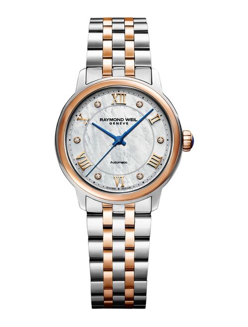 Raymond Weil Women's Swiss Automatic Maestro Diamond Accent Two-Tone Stainless Steel Bracelet Watch 31mm