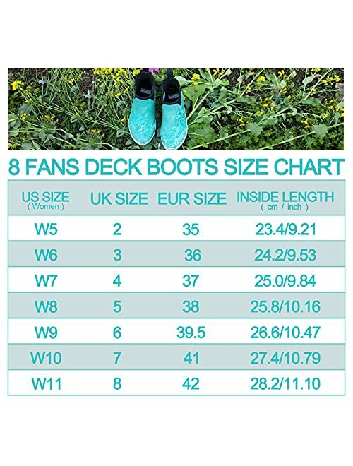 8 Fans Ankle Deck Boots, Realtree WAV3 Camo Waterproof Mud Muck Rubber Rain Boots Mens Womens Camp Boots for Rain,Fishing, Hunting, Boating, Kayaking,Camp Wear