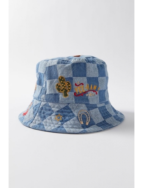 Urban Outfitters Poppy Embroidered Bucket Hat