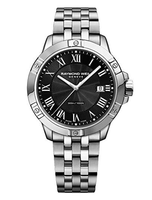 Raymond Weil Men's Tango Stainless Steel Quartz Watch with Stainless-Steel Strap, Silver, 19 (Model: 8160-ST-00208)
