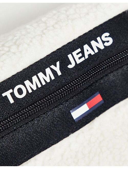 Tommy Hilfiger Tommy Jeans cozy capsule Exclusive to ASOS sherpa crossbody bag in cream