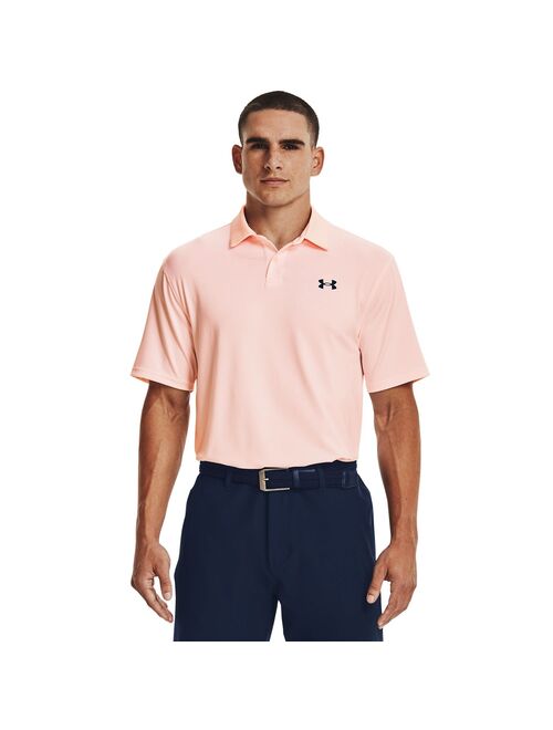 Men's Under Armour Striped Classic-Fit Performance Moisture Wicking Golf Polo T-Shirt