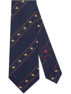 Bee Web silk tie