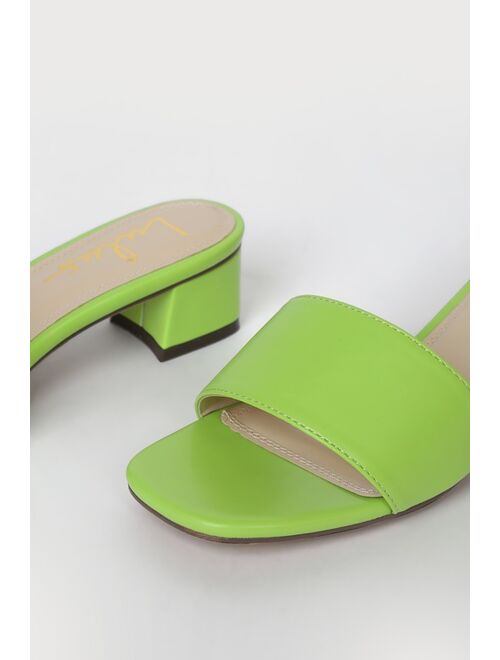 Lulus Janiya Lime Green High Heel Sandals
