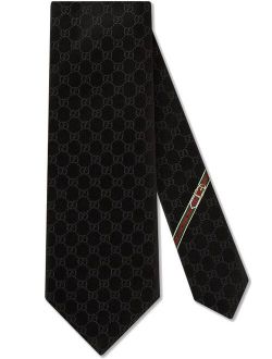 GG pattern silk tie