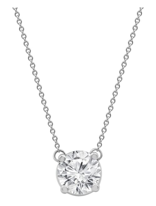 Badgley Mischka Certified Lab Grown Diamond Solitaire Pendant 18" Necklace (2-1/4 ct. t.w.) in 14k White Gold