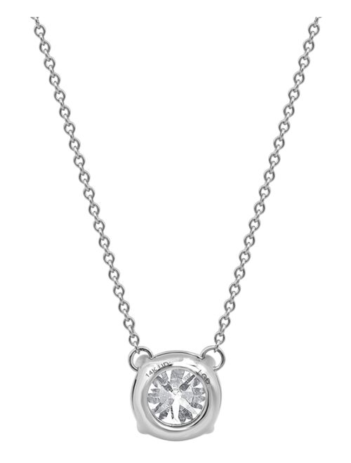 Badgley Mischka Certified Lab Grown Diamond Solitaire Pendant 18" Necklace (2-1/4 ct. t.w.) in 14k White Gold