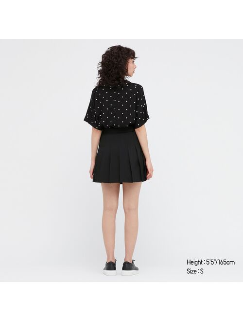 Uniqlo Pleated A-Line Mini Skirt