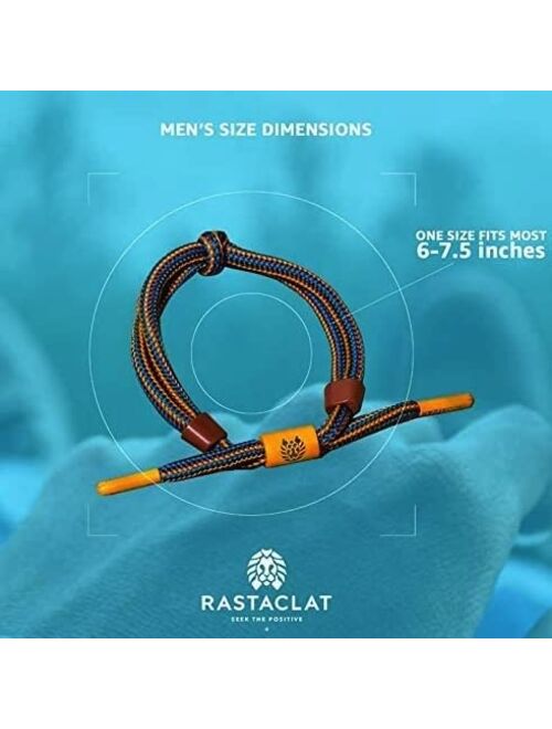 Rastaclat Original Hand Beaded Adjustable Bracelets for All Ages Men