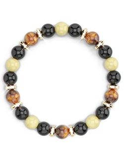[Healing Trust] Citrine Crystal Bracelet, Tiger Eye, Feng Shui Black Obsidian Wealth Bracelet for Women and Men
