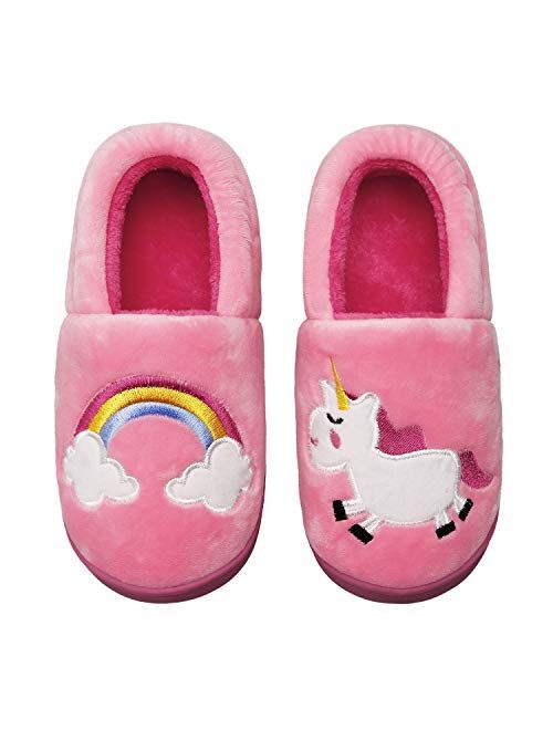 Centipede Demon Plush Warm Slippers for Girls Boys Kids Toddlers Winter Fur Lined Indoor House Home Shoes