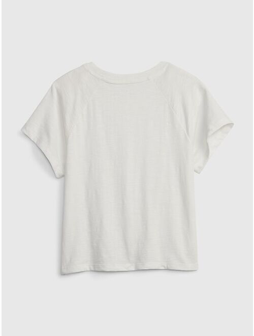 Gap Kids Tie-Front Cotton T-Shirt