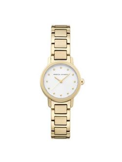 Women's Quartz Watch with Stainless Steel Strap, Yellow, 12 (Model: 2200333)