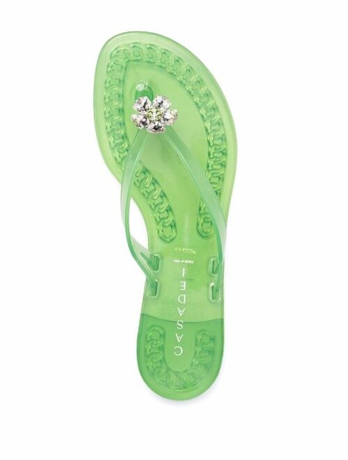 Casadei Jelly crystal-embellished sandals