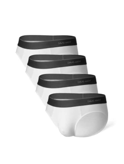 Men's 3 Pack Soft Modal Briefs Breathable Pouch Underwear