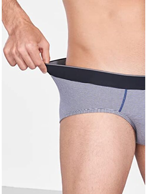 DAVID ARCHY Men's 3 Pack Soft Modal Briefs Breathable Pouch Underwear