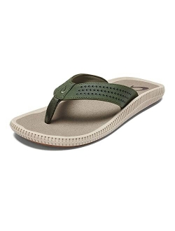 Ulele Men's Beach Sandals, Quick-Dry Flip-Flop Slides, Water Resistant Suede Lining & Wet Grip Soles, Soft Comfort Fit & Arch Support