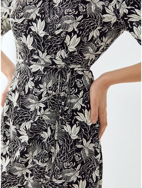 MOTF Eco Printed Dress Made of Lenzing™ Ecovero™ Branded Viscose Fibers