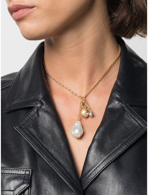 Ports 1961 thin short pearl necklace