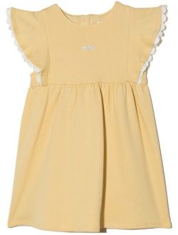 Chloé Kids embroidered-logo dress
