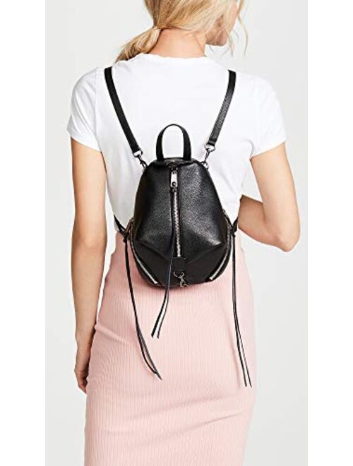 Rebecca Minkoff Women's Convertible Mini Julian Backpack, Black, One Size