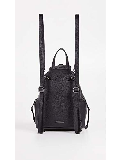 Rebecca Minkoff Women's Convertible Mini Julian Backpack, Black, One Size