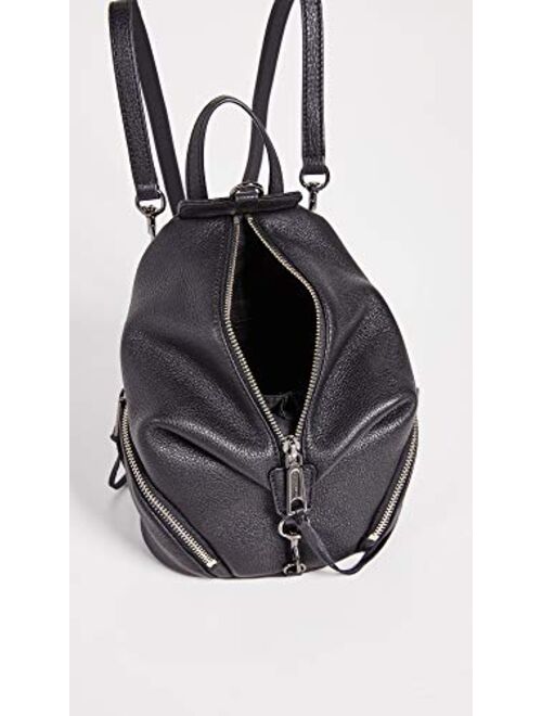 Rebecca Minkoff Women's Convertible Mini Julian Backpack, Black, One Size