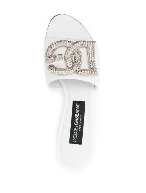 Dolce & Gabbana embellished-logo mules