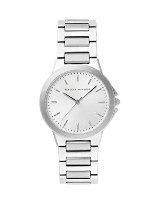 Rebecca Minkoff Women's Quartz Watch with Stainless Steel Strap, Silver, 18 (Model: 2200303)