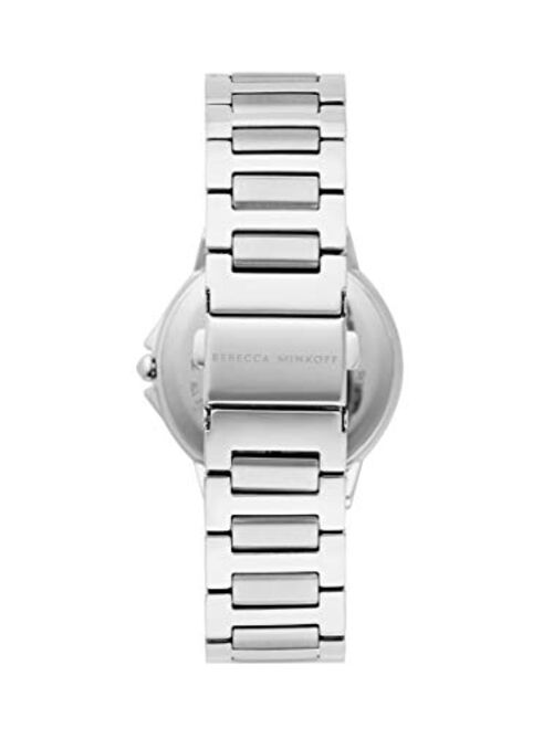 Rebecca Minkoff Women's Quartz Watch with Stainless Steel Strap, Silver, 18 (Model: 2200303)