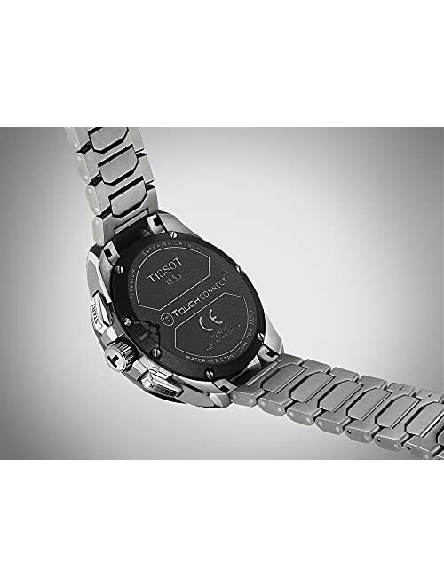 Tissot Unisex T-Touch Connect Solar Antimagnetic Titanium Case Swiss Tactile Quartz Watch with Strap, Grey, 23 (Model: T1214204405100)