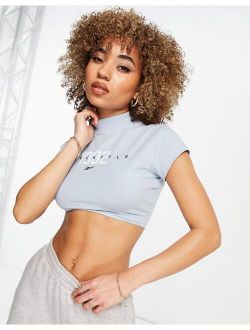 freestyle crop top in baby blue