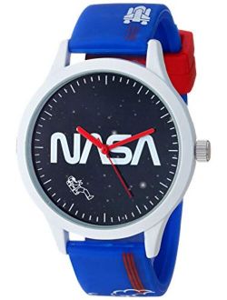 Men's Analog Quartz Watch with Rubber Strap, Blue, 18 (Model: NAS9001AZ)