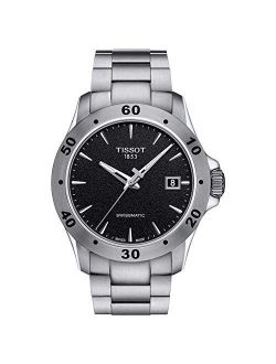 mens V8 Gent Auto Stainless Steel Casual Watch Grey T1064071105100