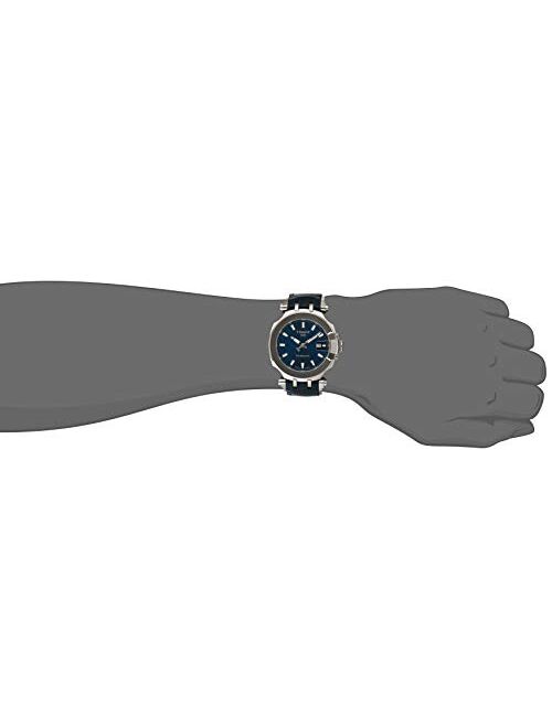Tissot mens T-Race Stainless Steel Sport Watch Black|Blue T1154071704100