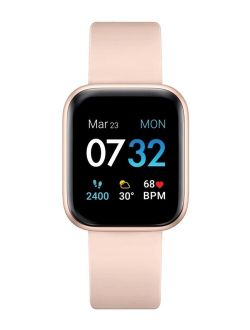 Air 3 Women's Touchscreen Smartwatch Fitness Tracker: Rose Gold Case with Blush Strap 40mm